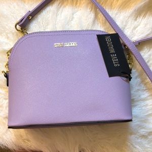 STEVE MADDEN lavender leather crossbody bag